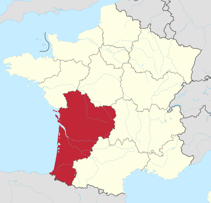 Nouvelle Aquitaine carte