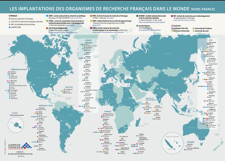 Recherche en france carte recherche research map france
